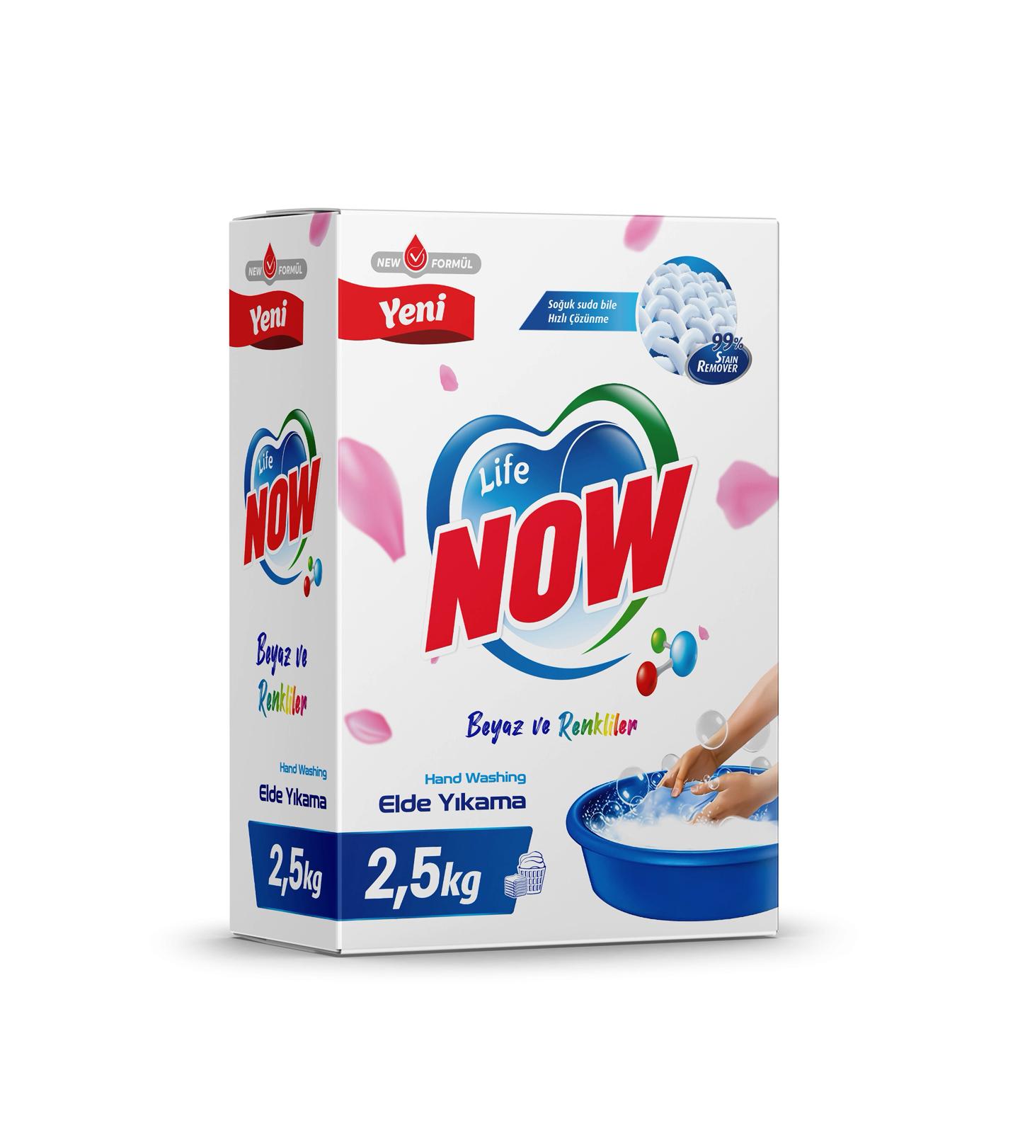 Life Now Toz ELDE YIKAMA Deterjan Beyazlar ve Renkliler İçin – 2,5 KG, lifenow.com.tr