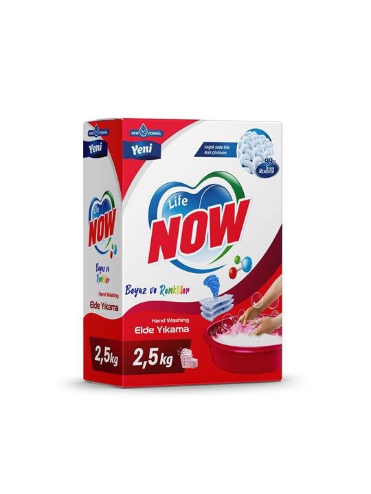 Life Now Toz ELDE YIKAMA Deterjan Beyazlar ve Renkliler İçin – 2,5 KG, lifenow.com.tr