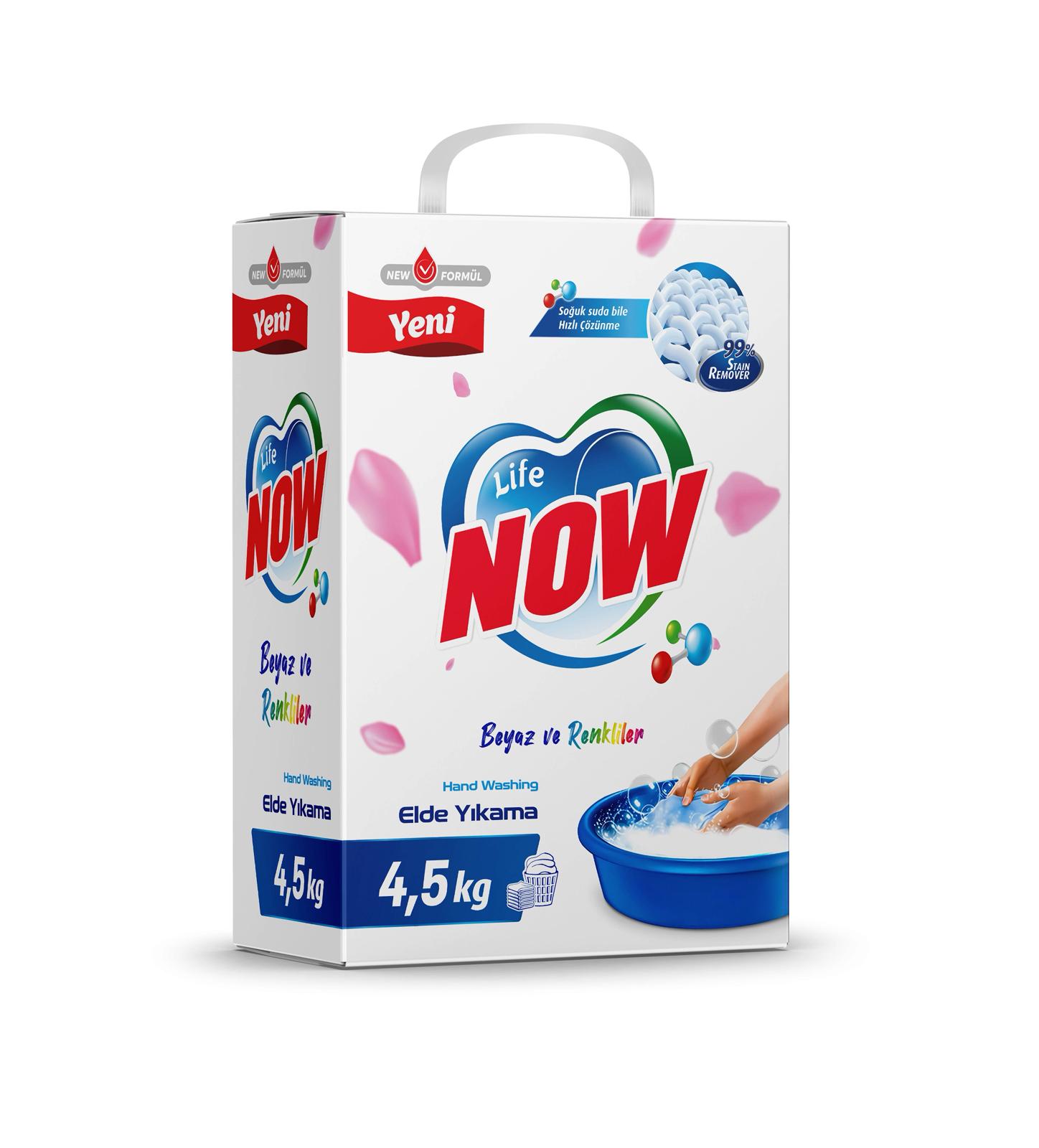 Life Now Toz ELDE YIKAMA Deterjan Beyazlar ve Renkliler İçin – 4,5 KG, lifenow.com.tr