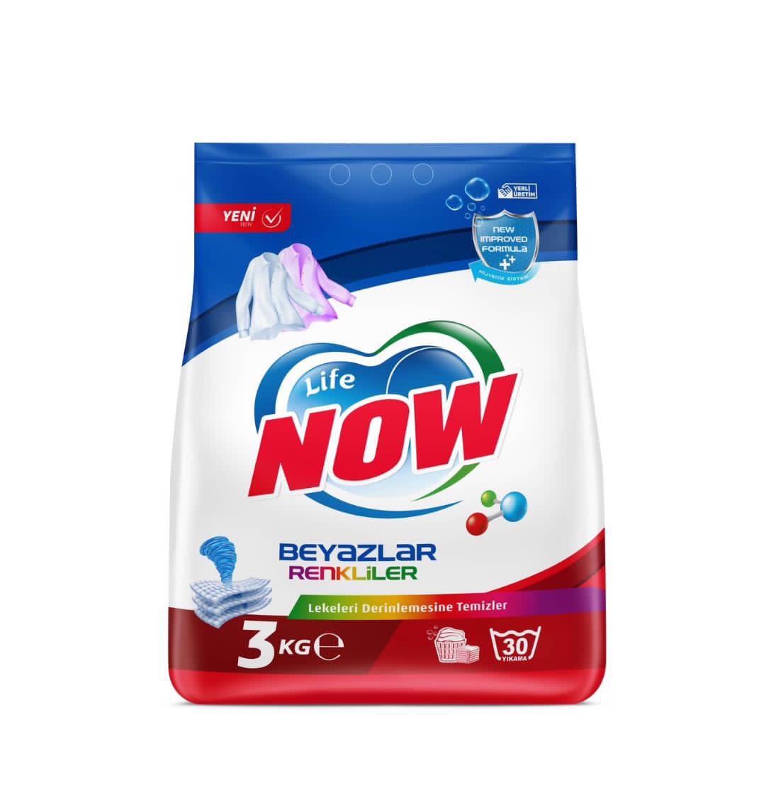 Life Now Toz Deterjan Beyazlar ve Renkliler İçin – 3 KG, lifenow.com.tr