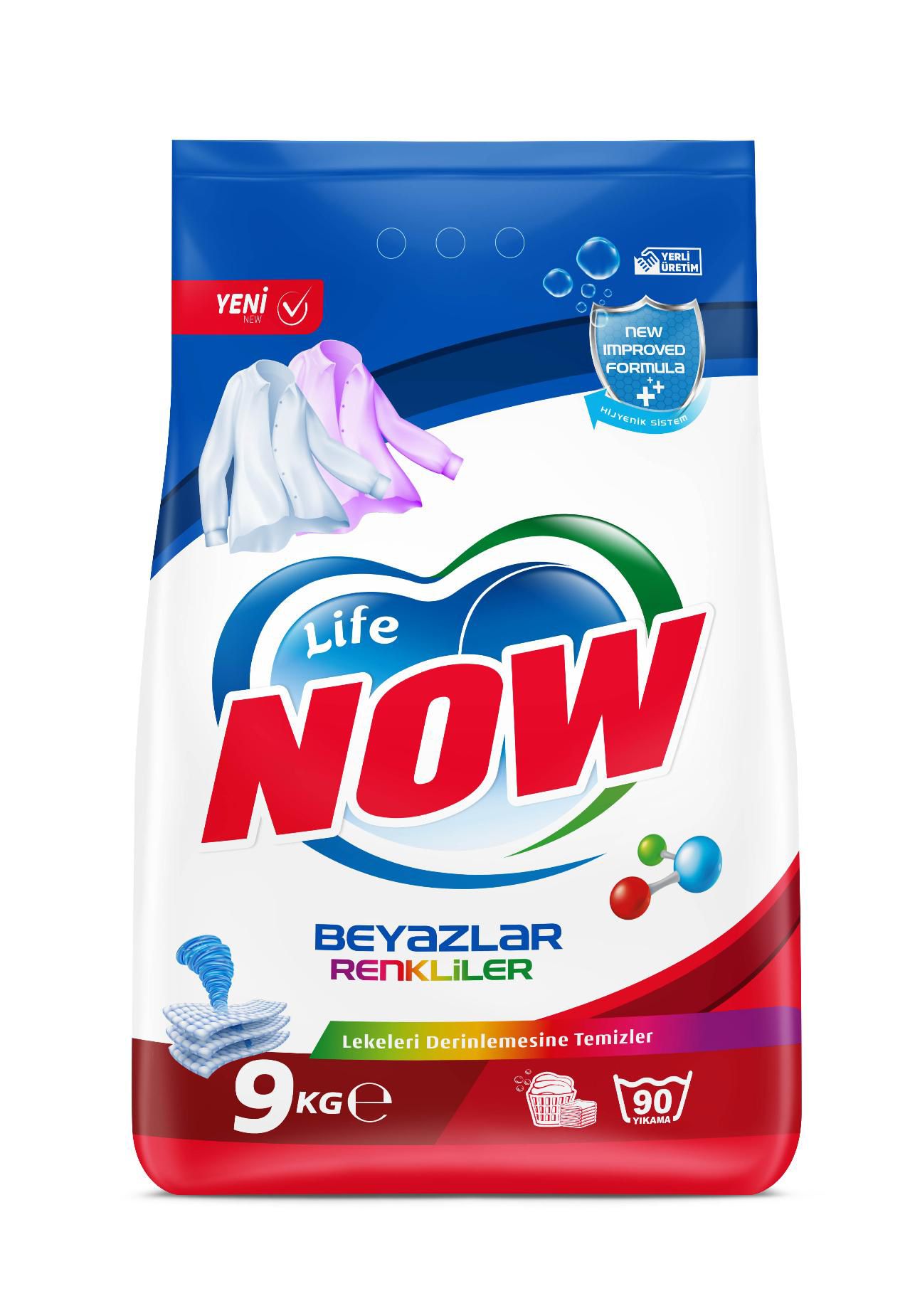 Life Now Toz Deterjan Beyazlar ve Renkliler İçin  – 9 KG, lifenow.com.tr